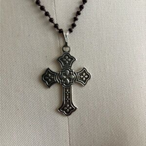 Sterling silver cross pendant